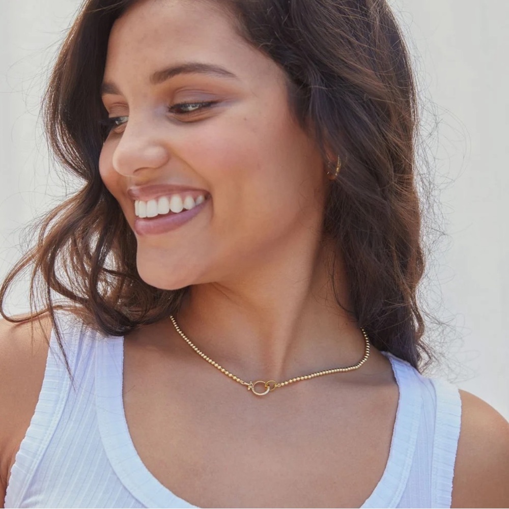 Gorjana Gold Plated Parker Bead Necklace